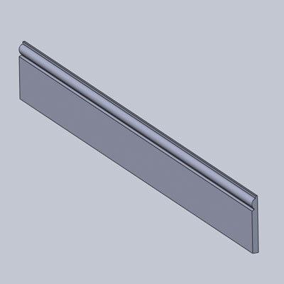 torus kickboard or plinth as it is also known. moulded kickboard or skirting as other people will call it. 150mm high x 2.4m long for finishing off around your kitchen island and can also be used along the base cabinets. avaialble in lots of colours. 