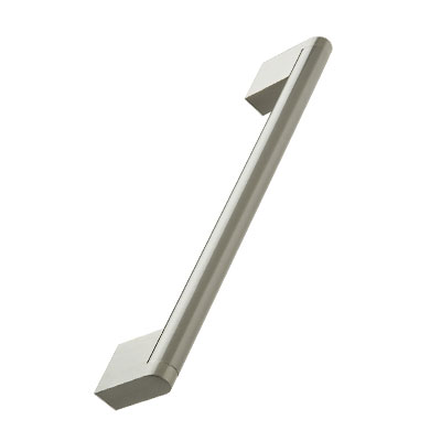kitchen door handle boston boss bar handle. made from zinc alloy and stainless steel this pull handle has a stainless teel tube with a zinc alloy ends. fixed with bolts.