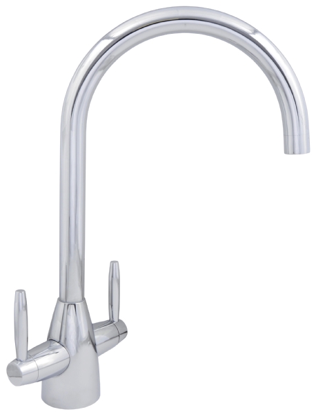 Kitchen Tap - The Clearwater Tutti is a swan necked crosshead double lever mixer tap. Purchase this item here online or in our showroom in Baldoyle Industrial Estate, Dublin 13 