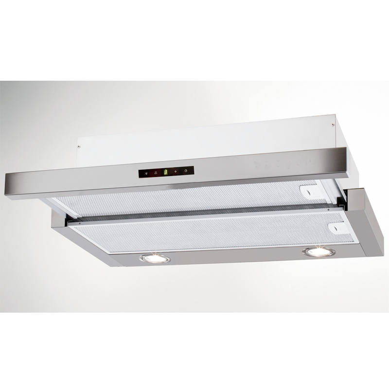 cappa telescopic extractor hod 60/90 - available in 2 sizes 600mm wide and 900mm wide. Eneergy Efficiency class D. Made from Stainless Steel. Touch Controls, single motor, led lights. 