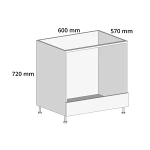 600mm Built-Under Oven Unit – Complete Cabinet Edged
