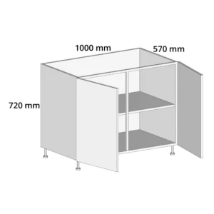 1000mm Base Unit - Complete Cabinet 5G Vinyl (PVC)