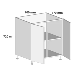 700mm Base Unit - Complete Cabinet Timber Painted