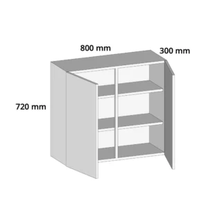 800mm Wall Kitchen Cabinet Unit – Complete Cabinet Edged