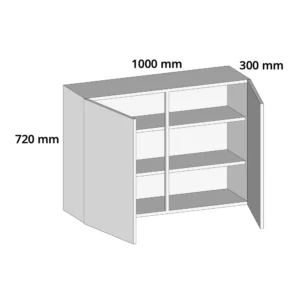 1000mm Wall Kitchen Cabinet Unit – Complete Cabinet Edged