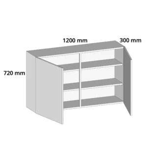 1200mm Wall Kitchen Cabinet Unit – Complete Cabinet Edged