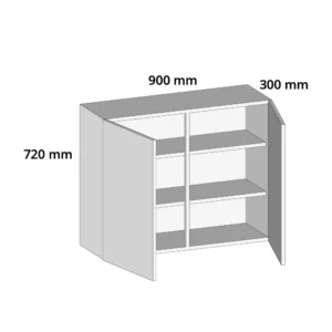 900mm Wall Kitchen Cabinet Unit – Complete Cabinet Edged