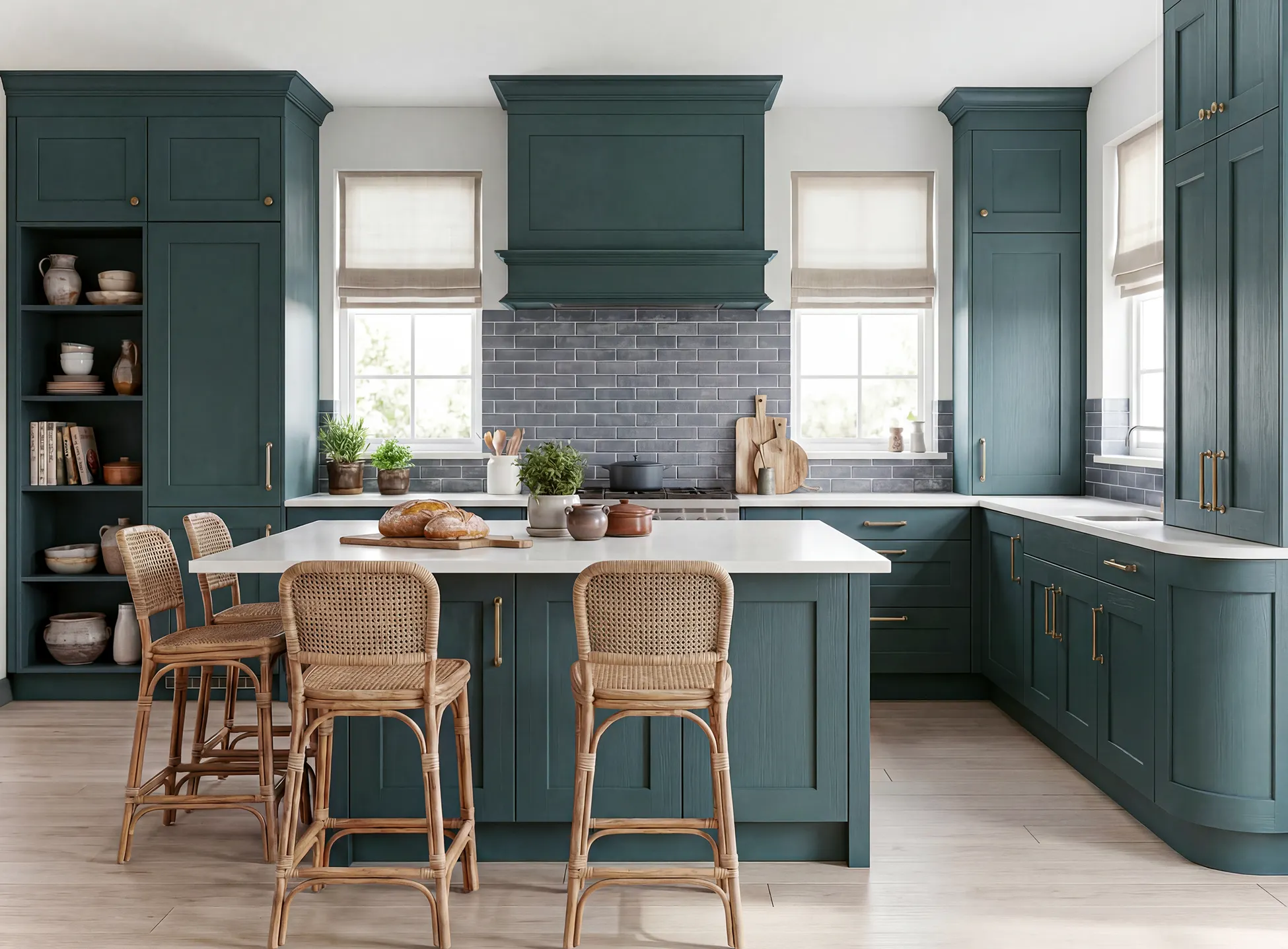 Greenwich Liberty Green Painted Timber