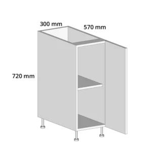 Single Door Base Cabinets 300