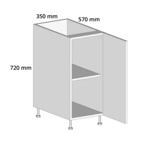 350mm Base Unit - Complete Cabinet Timber Painted