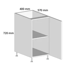 400mm Base Unit - Complete Cabinet Timber Painted