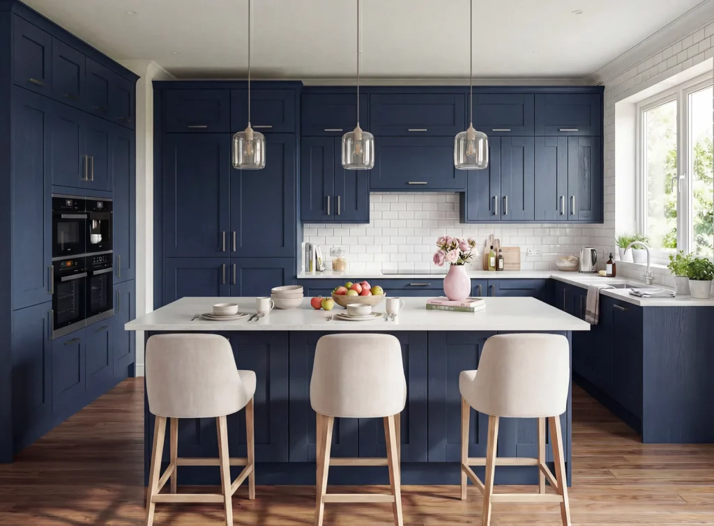 Albany Indigo Painted Timber