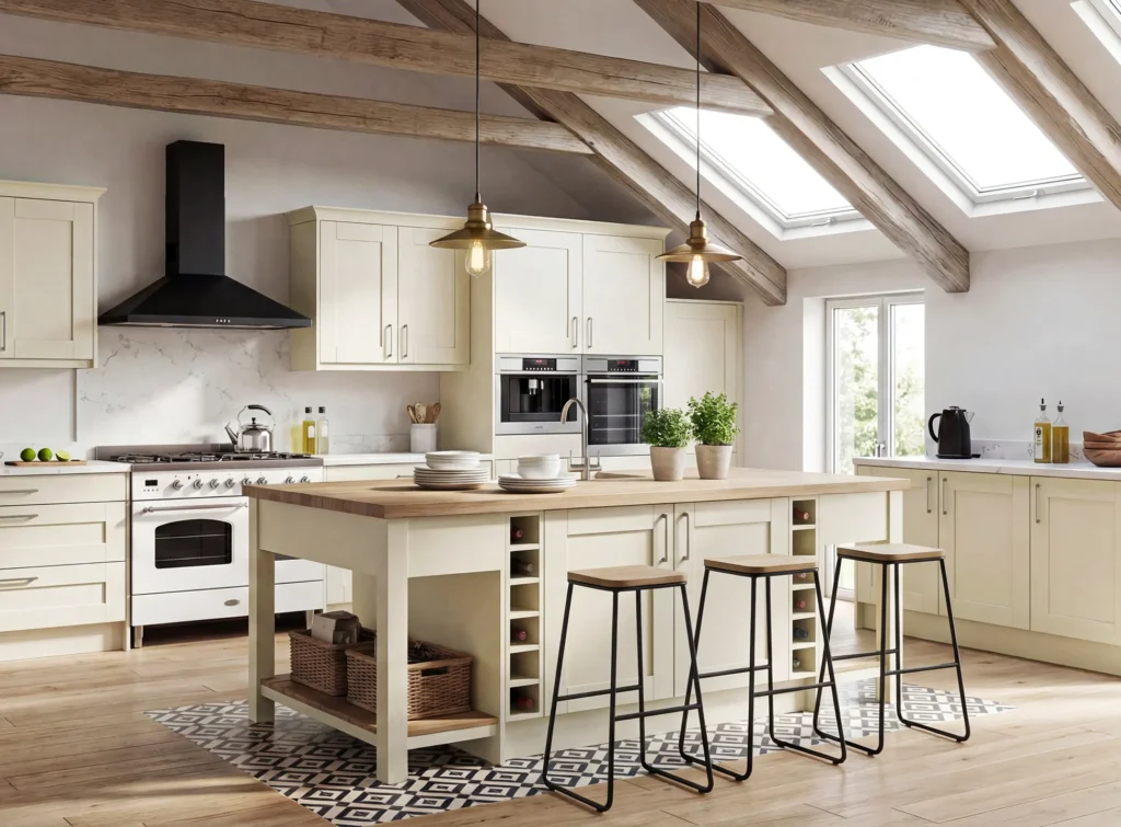 Fenwick lvory Natural Woodgrain Shaker