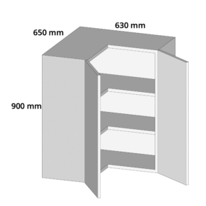L Shaped Kitchen Wall Cabinet 2 Doors Required