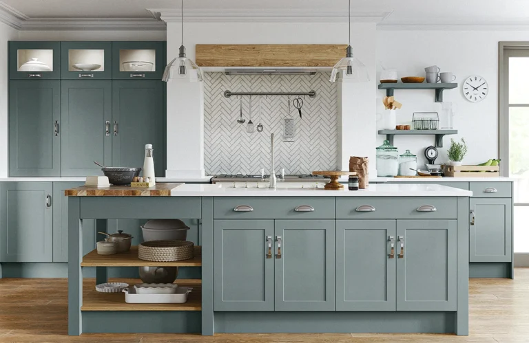 MDF painted kitchen cabinets with a refined smooth finish and modern craftsmanship