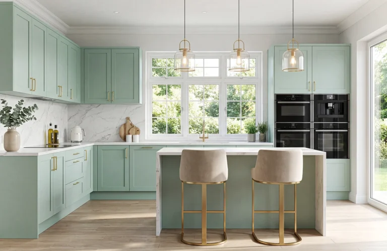 Matt vinyl kitchen featuring a smooth soft-touch surface and elegant modern style