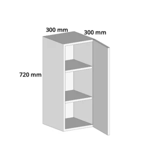 300mm Wall Kitchen Cabinet Unit – Complete Cabinet Edged
