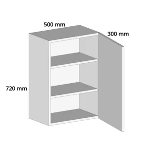 500mm Wall Kitchen Cabinet Unit – Complete Cabinet Edged