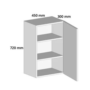 450mm Wall Kitchen Cabinet Unit – Complete Cabinet Edged