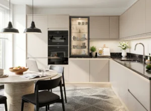 Kitchen renovation featuring pre-designed fitted kitchen