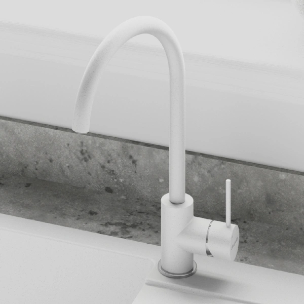 Boyne Composite Matching Colour Tap – Composite White