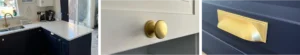 Brass Tap and Handles Detail in Shaker Kitchen