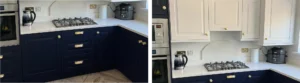 U Shaped Kitchen Sink Under Window in Quartz