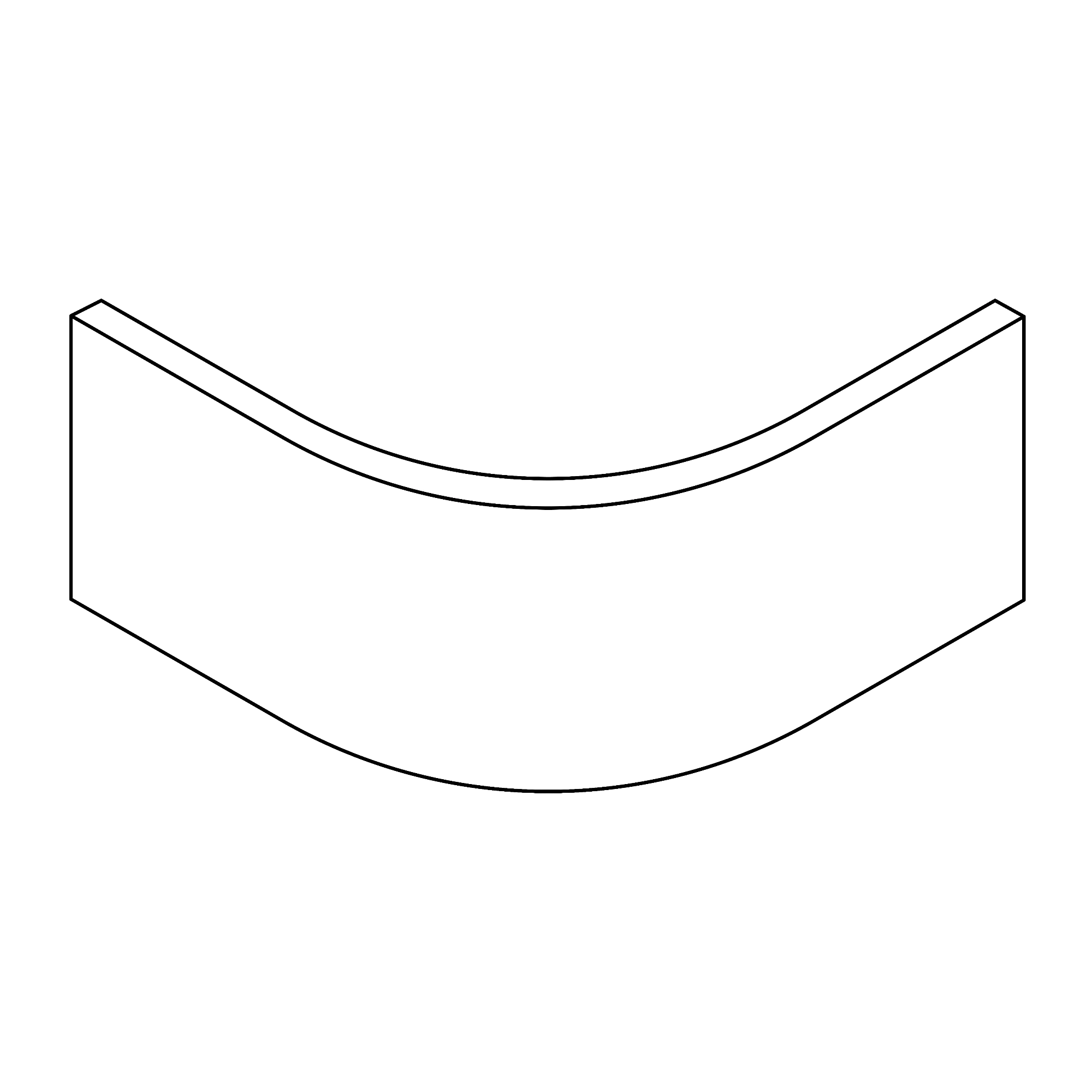 Curved_Plain_Plinth 5 Piece