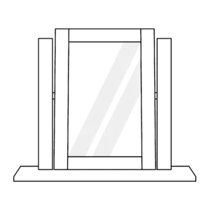 Single_Square_Mirror_5 Piece