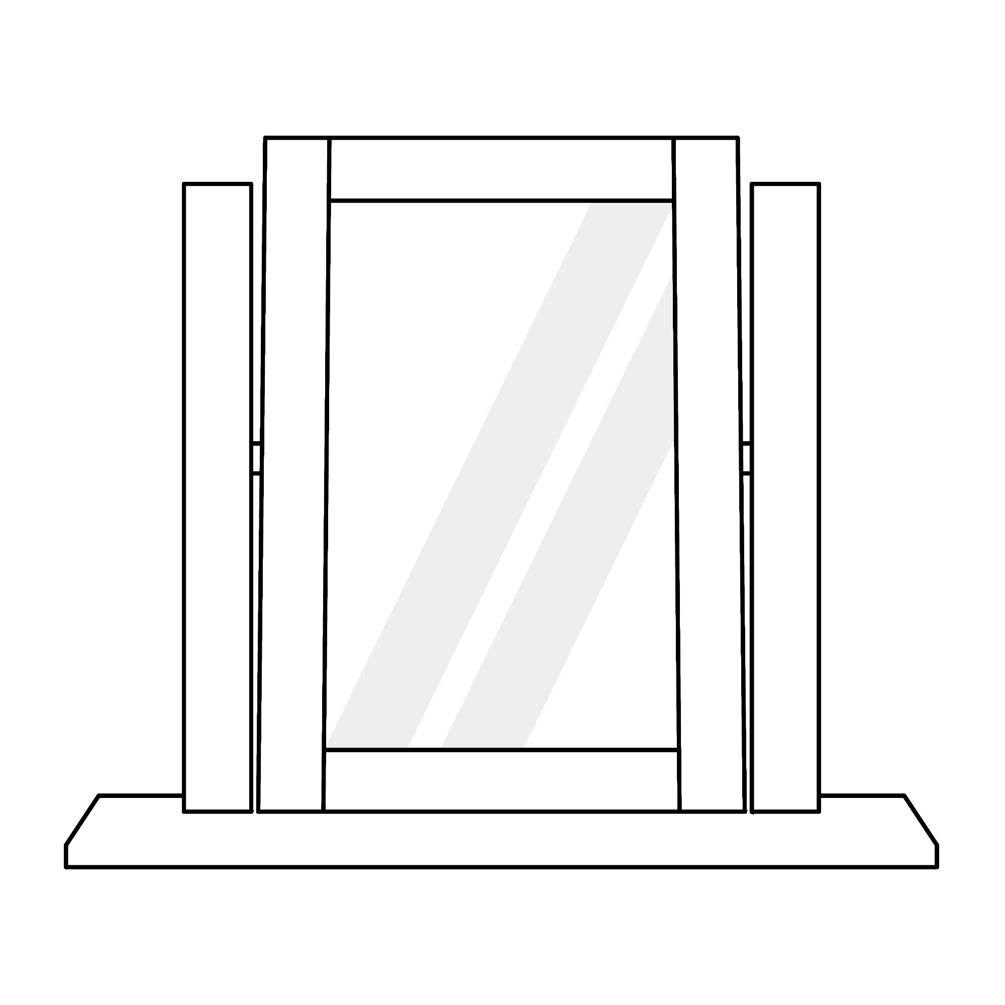 Single_Square_Mirror_5 Piece