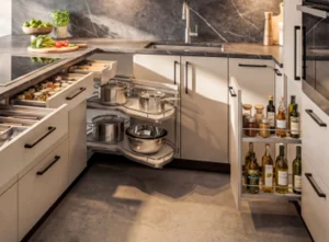 Smart kitchen storage solutions for better organisation and easy access in fitted kitchens