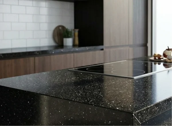 Black Andromeda - Square Edge Worktops 38mm Thickness