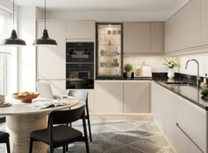 Cashmere kitchen cabinets in Ireland with a modern neutral finish