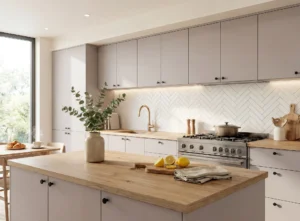 Durable kitchen cabinet units in Ireland with easy clean finishes and modern storage