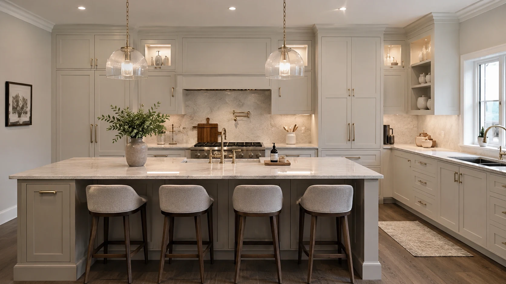 Bespoke kitchen in Ireland with island and premium worktops