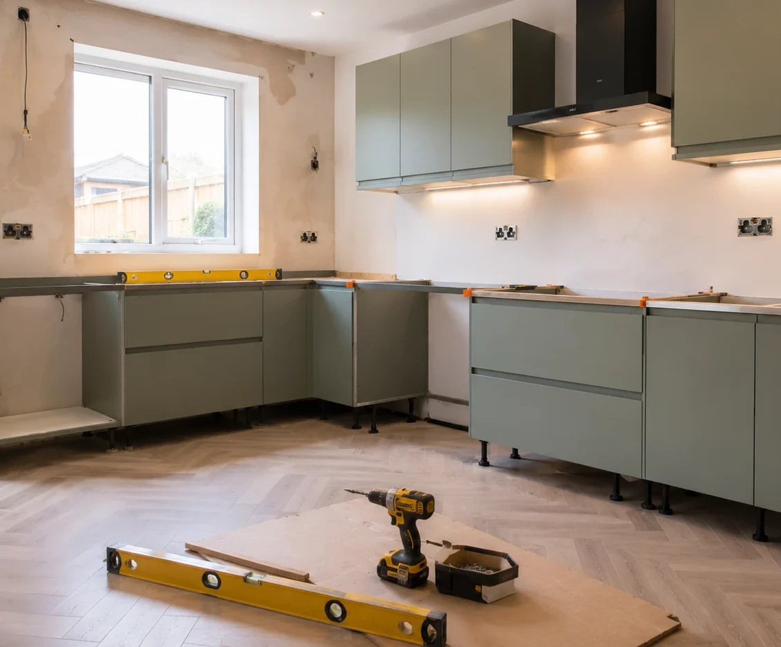 cabinet-installation-process-dublin Cabinet installation process for a kitchen in Dublin