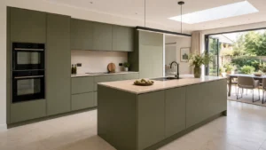 Handleless fitted kitchen in Dublin