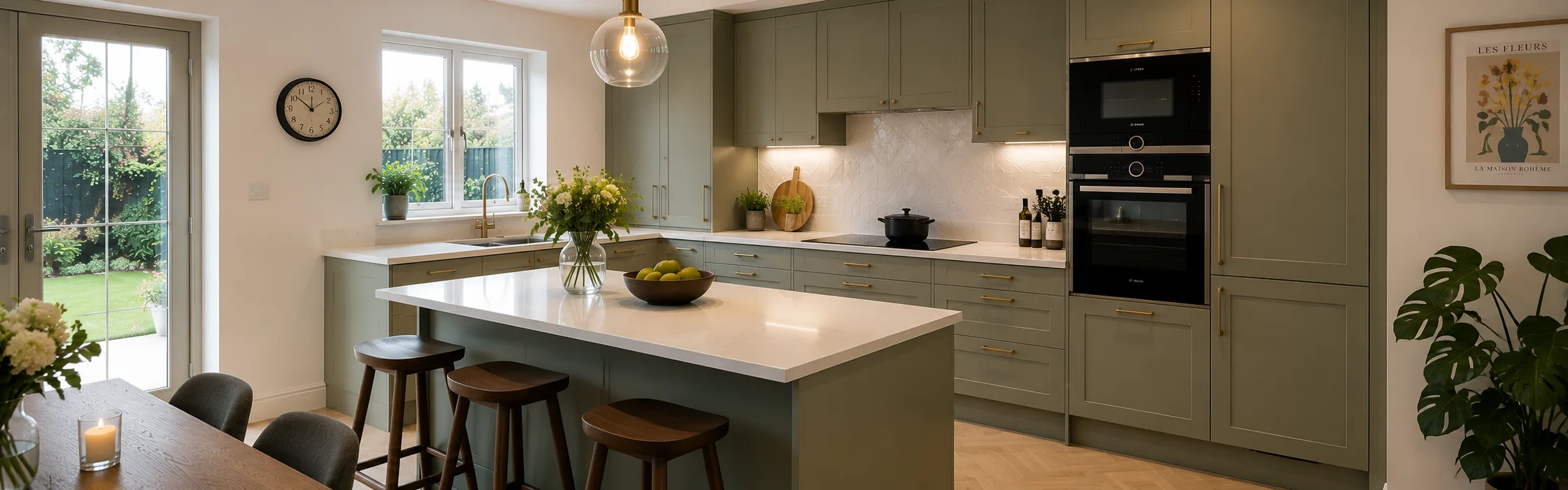 Kitchen renovation in Dublin with new cabinets and worktops