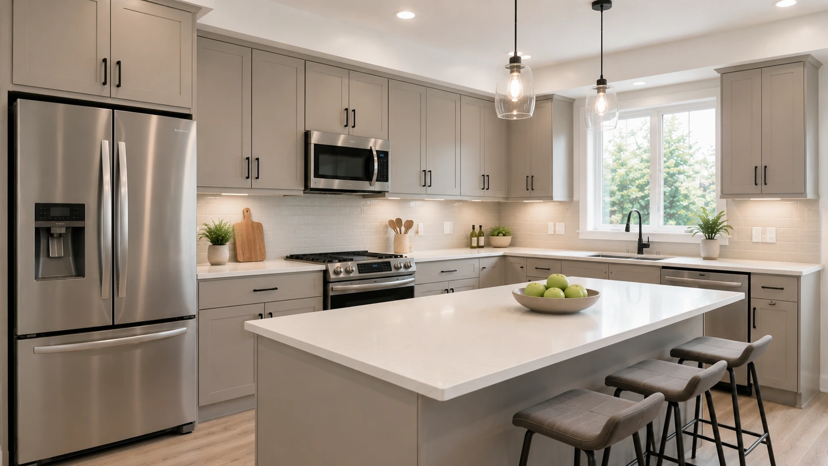 Pre-assembled kitchen cabinets for an Irish home renovation