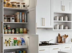 Replacement kitchen doors with white cabinets in Dublin Ireland