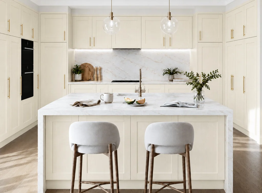 Fenwick lvory Natural Woodgrain Shaker