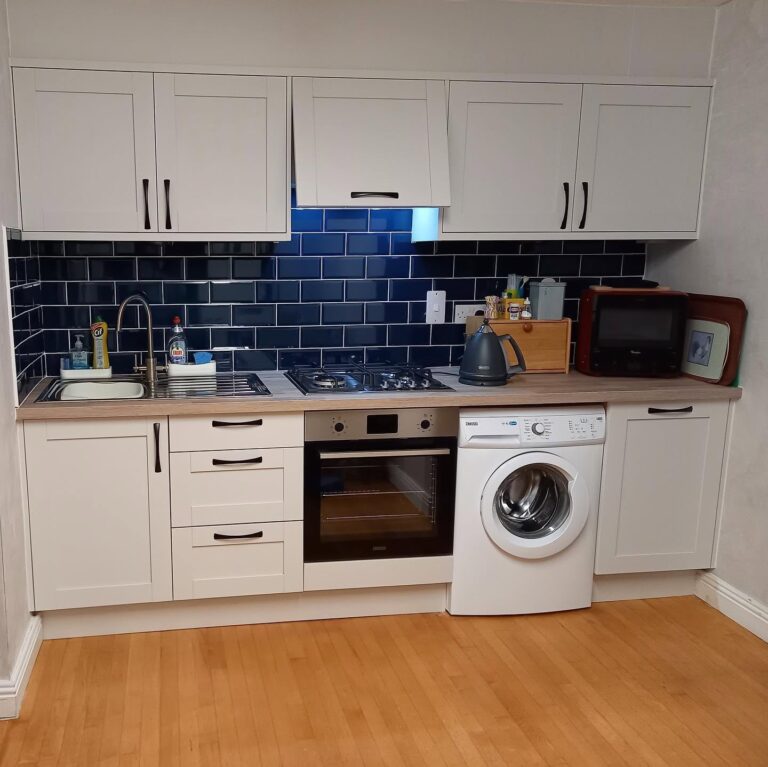 White Shaker One-Wall Kitchen Renovation in Swords, Dublin